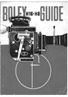 Bolex H 16 manual. Camera Instructions.